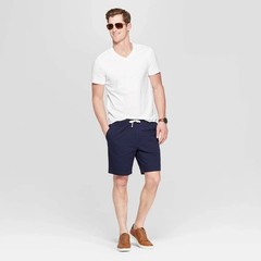 Large – Mens Every Wear Short Sleeve V-Neck T-Shirt – Goodfellow – White x 2
