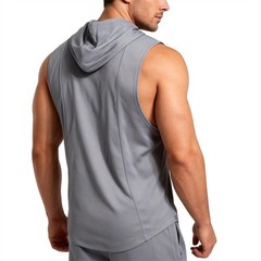 Men’s Quick Dry Hooded Tank Top High Stretch Breathable Gym Athletic Vest