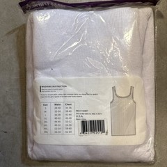 3 Pieces 4xL Tang Top Individually Wrapped