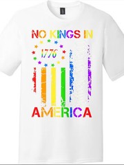 “No Kings In America” 1776 Rainbow Pride Graphic T-Shirt