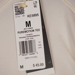 Adidas Puremotion Tee Mens M Chalk White Training Climacool Athletic Shirt
