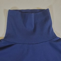 Oakton Ltd Blue Turtleneck Polycotton VTG 80s – Large Long Sleeve TShirt Shirt