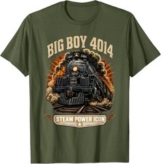 Big Boy 4014 Steam Engine Locomotive Train Vintage Railroad T-Shirt