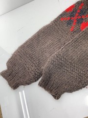 Other Brands Knit Sweaters (Thick) Wool BRW Solid Color