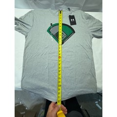 Under Armour Mens Baseball Icon SS MFO T-Shirt Gray Green Large 1383944 NEW