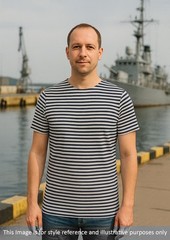 Sailor Top Russian Telnyashka Style Navy Red Striped Short Sleeve T Shirt Outfit
