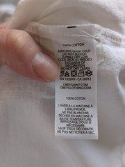 OBEY Long Sleeve Shirt Mens Medium White Butterfly 420 Graphic Tee Back Print