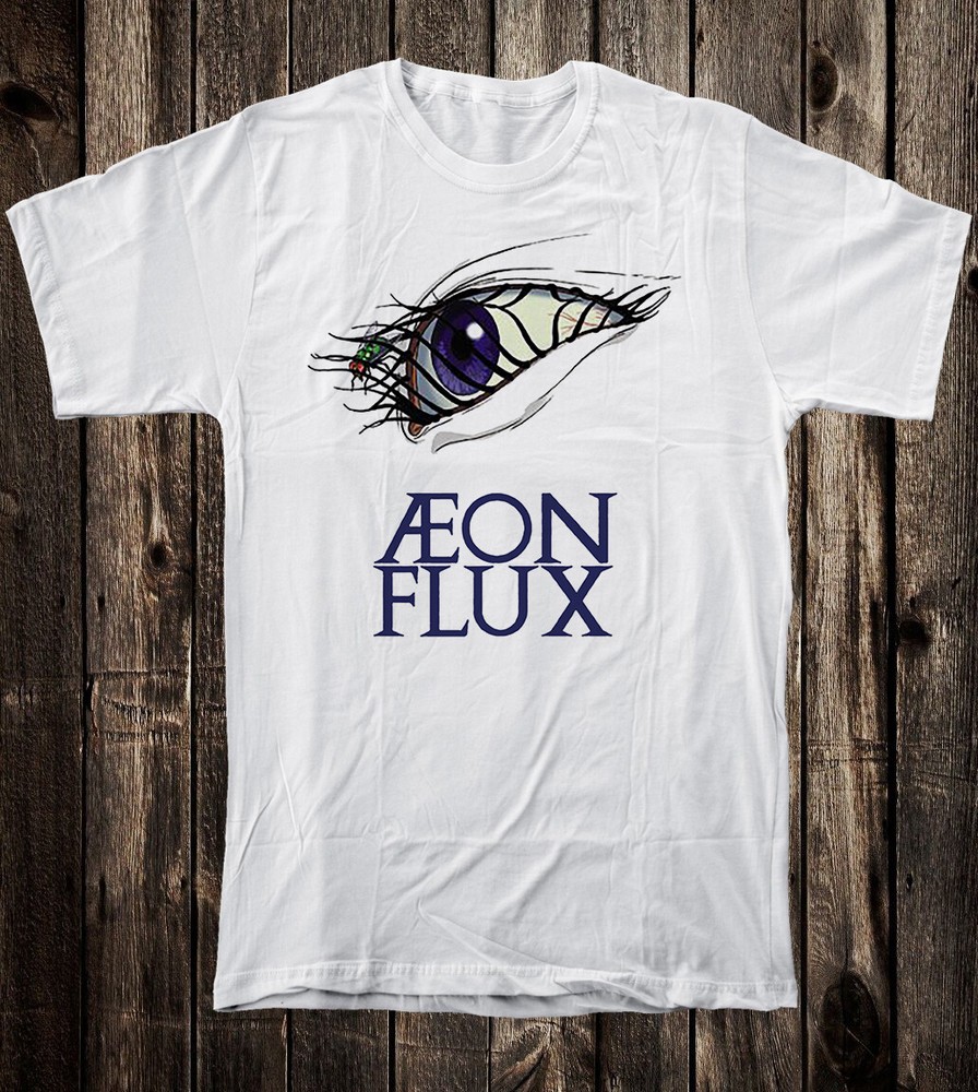 Retro Art Tee T Shirt 100% Cotton Aeon Flux Eye MTV Liquid Television Cartoon