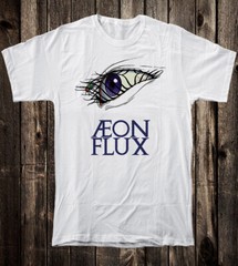 Retro Art Tee T Shirt 100% Cotton Aeon Flux Eye MTV Liquid Television Cartoon