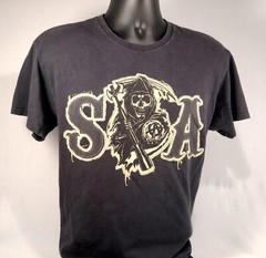 SONS OF ANARCHY T-SHIRT SOA Large Fear the Reaper Graphics Short Sleeve