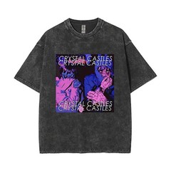 Crystal Castles T-Shirts Graphic Print Washed 100% Cotton Tees