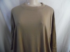 BEIGE EXTRA LONG T-SHIRT CREW MEN’S OR WOMEN’S SLEEPSHIRT / NIGHTGOWN 2X 3X