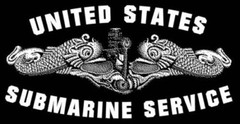US Navy Submarine Force T-Shirt Vet SILENT SERVICE Front and Back Print BLACK