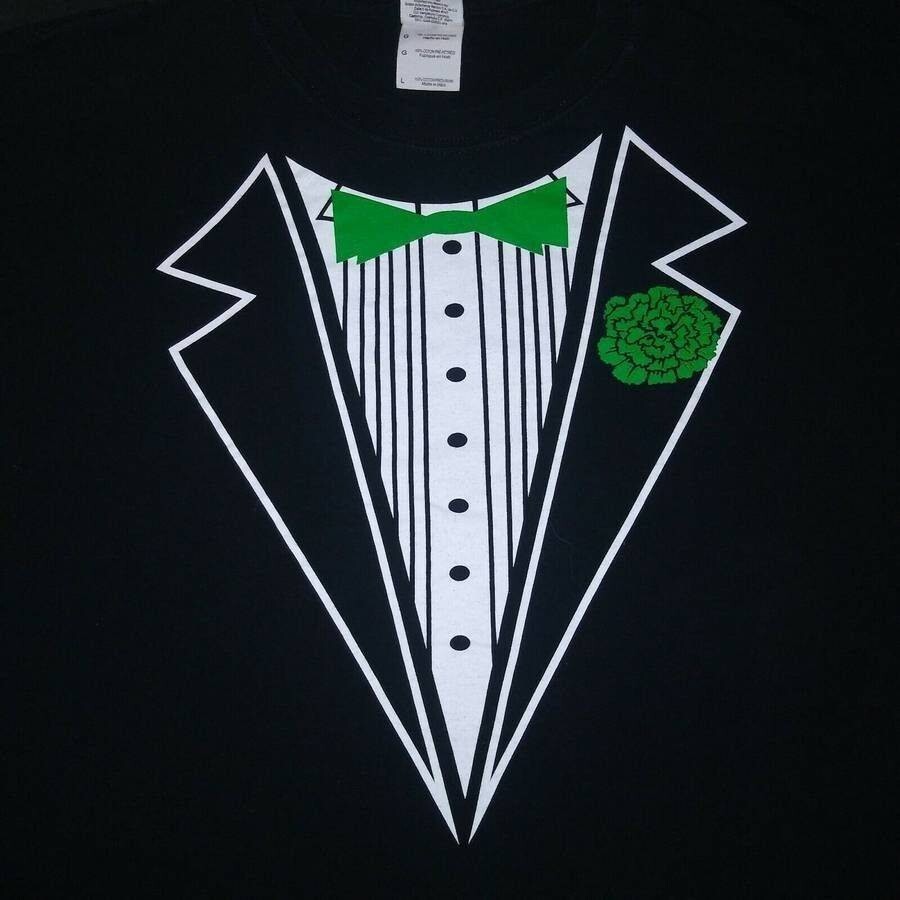 Notre Dame St. Patrick’s Day Irish Tux Suit Vintage Large L T-Shirt