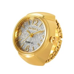 6Pcs Unisex Creative Finger Watch Round Dial Shiny Adjustable Strap Analog Qu…