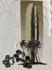 Y2K USA Surf T Shirt XL Hanes Heavyweight Vintage Beach Hawaiian Tee
