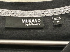Murano Liquid Luxury Slim Fit V-Neck T-Shirt Men’s Medium Short Sleeve
