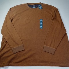 St. John’s Bay Long Sleeve Waffle Knit Thermal Shirt Men’s Size 5XLT Monk Brown