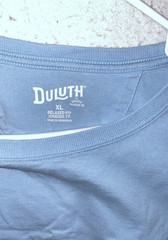Duluth Trading Relaxed Fit Longtail T Shirt Mens XL Blue Pocket Tee Crewneck