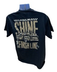 Moonshine Haulin Shine To The Finish Line Nascar Black T-Shirt