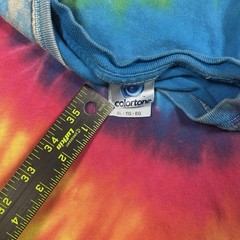 Colortone Tie-Dye Shirt Mens XL “199X” White Paint Style Graphic Large Brush “X”