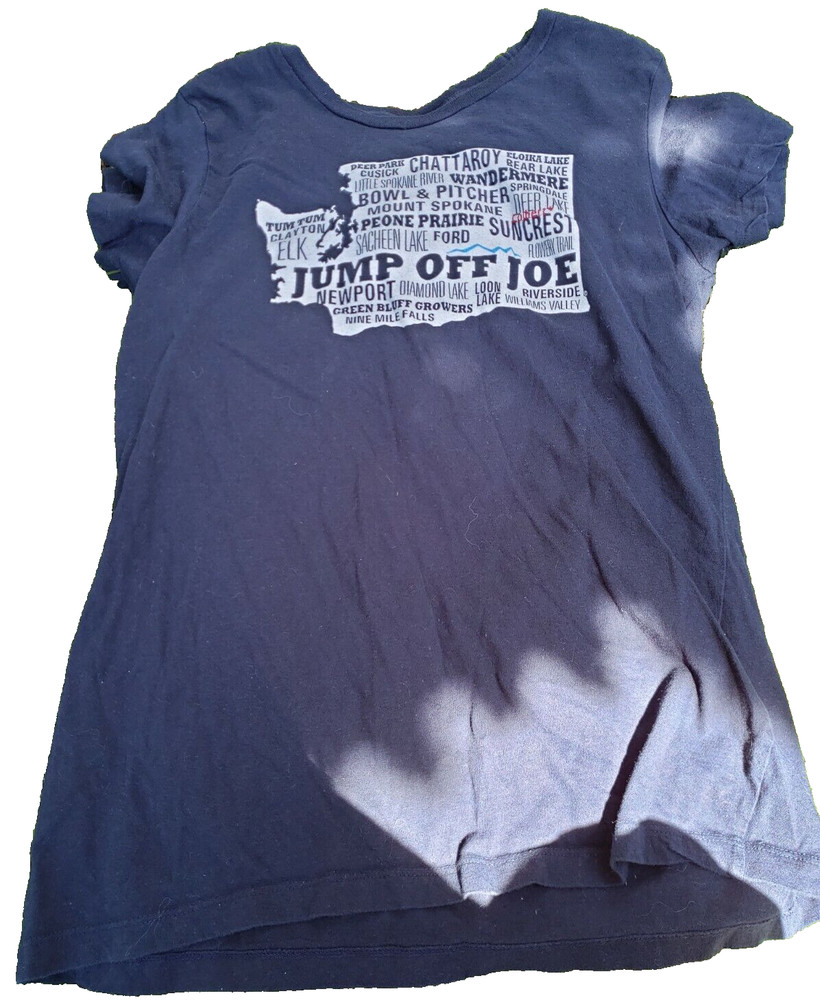 District Made N40 Navy Womens Large Short Sleeve T-Shirt Wash. State Graphic