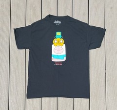 Adventure Time Cartoon Network BMO, Jake, and Finn Black Shirrt Sz L/G
