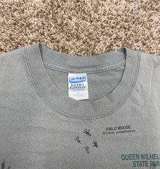 90s Animal Foot Prints Shirt Men Sz Large AOP Queen Helmina Park Double Nature