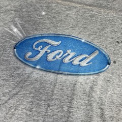 Vintage Ford Pocket Logo Double-Sided T-Shirt Gray XL single stitch