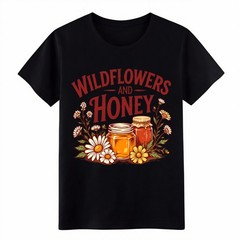 Wildflowers And Honey Vintage Cottagecore T-Shirt, Nature Lover Graphic Tee