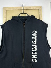 Vintage 90’s Offspring Smash Band Jacket Sleveless Shirt Rare Hooded Size L