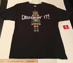 Holiday Time Crushin’ It! Nutcracker Black Christmas Shirt -Men’s Size S NEW