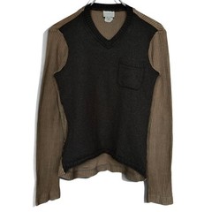 Dries Van Noten Men M 97Ss Full-Length V-Neck Knit Sweater Men’s tops: Stylish a