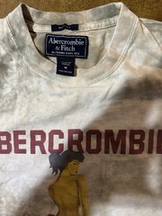 VINTAGE ABERCROMBIE AND FITCH TIE DYE HULA GIRL ART GRAPHIC PRINT TEE Medium
