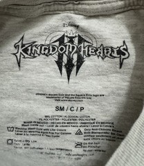 Kingdom Hearts 3 Shirt Adult Medium Sora Disney Square Enix Game Promo Tee Gray