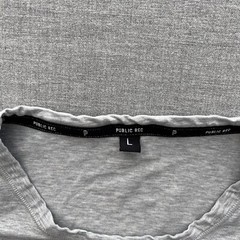 Public Rec Go To T Shirt Mens Large Gray Long Sleeve Lyocell Stretch Performance