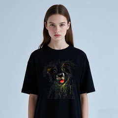 Cute Sketch Border Collie Graphic Tee – Unisex Casual Dog T-Shirt