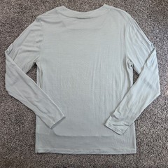 Icebreaker Cool-Lite Shirt Mens Small Gray Wool Blend Long Sleeve Crewneck Tee