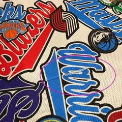 NBA T-Shirt Mens Large Pre-Owned All Over Print Multi Color Basketball Team Logo