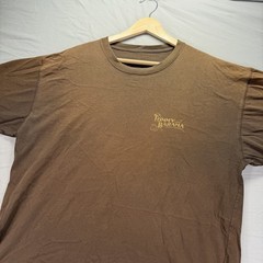 Tommy Bahama Shirt Mens Large Brown Cigar Smoking Short Sleeve Tobacco