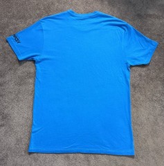 Banksy Art Police T-shirt Sz L Blue “Without Limits” Street Art Smiley Face