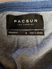 PacSun Men’s Scoop Bottom Scallop Fit Size Small Malibu Heather Blue Beachcomber