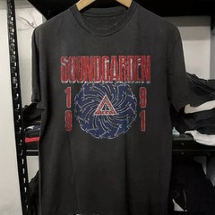 Soundgarden 1991 Soundgarden Graphic Unisex Black Cotton T-Shirt