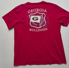 Southern Tide Georgia Bulldogs Men’s red graphic T-shirt XL pocket Cotton 2sided