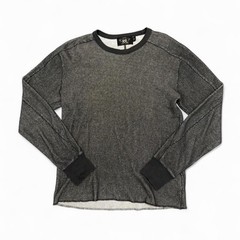 Double RL RRL Ralph Lauren Waffle Knit Long Sleeve Shirt Tee Gray Small