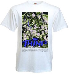 The Thing v83 T-shirt white movie poster horror John Carpenter all sizes S-5XL