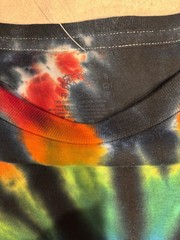 Handmade Tie Dye Shirt Mens Small Rainbow Neon Spiral 100% Cotton Pride Lbgqt