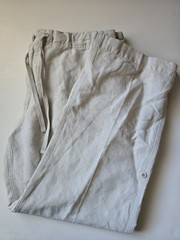 GAP LINEN COTTON OFF WHITE/ CREME PANTS MENS XL DRAWSTRING