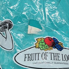 NOS Fruit Of The Loom Mens Sleveless With Pocket Shirt XL New Teal Vintage 1987