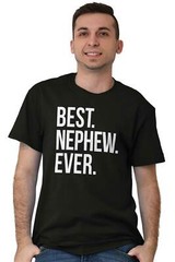 Cool Best Nephew Ever Family Aunt Uncle Love Mens Casual Crewneck T Shirts Tees
